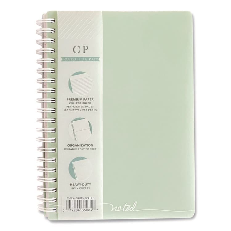 CAROLINA PAD, LLC Noted Personal Notebook, Medium/College Rule, Randomly Assorted Cover Color, (100) 7 x 5 Sheets (WLB35083) thumbnail 3