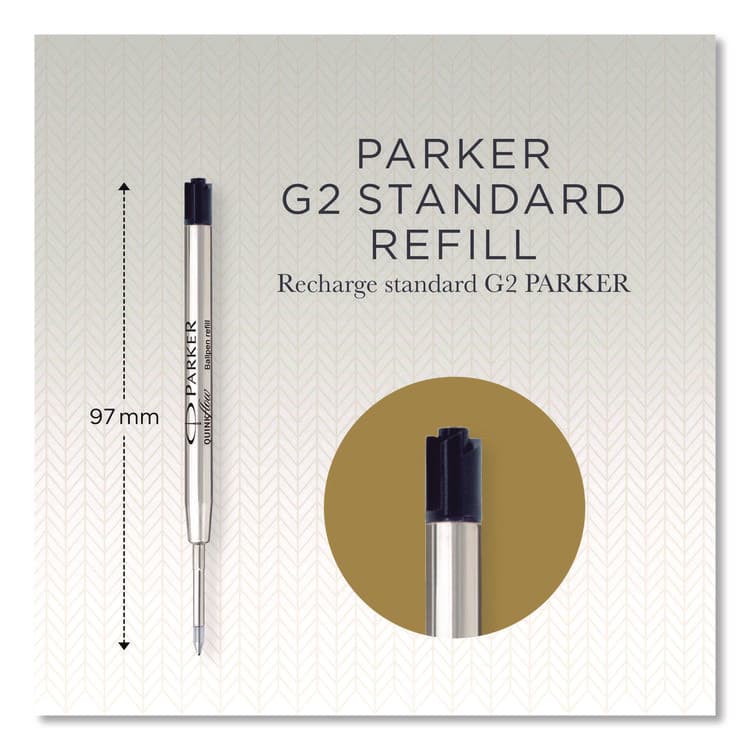 SANFORD Refill for Parker Ballpoint Pens, Medium Conical Tip, Black Ink (PAR1950369) thumbnail 2