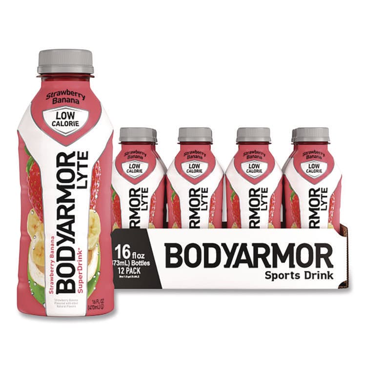 COCA-COLA LYTE Sports Drink, Strawberry Banana, 16 oz Bottle, 12/Pack (BDA411896)