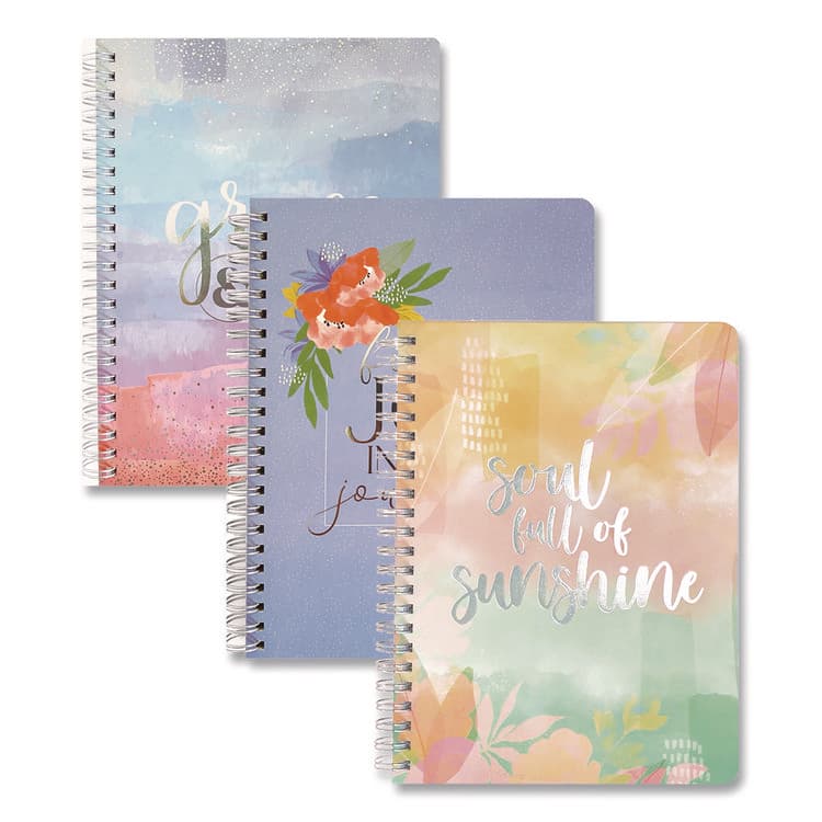 CAROLINA PAD, LLC Silver Lining Hardcover Journal, Medium/College Rule, Randomly Assorted Cover Color, (100) 7.75 x 5.8 Sheets (CPP45057)