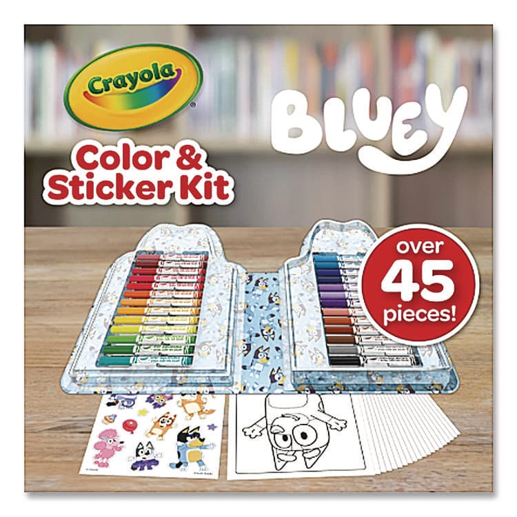 BINNEY & SMITH / CRAYOLA Bluey Color and Sticker Kit, Includes 26 Markers, Ages 5 and Up, 20 Pages (CYO41235) thumbnail 4