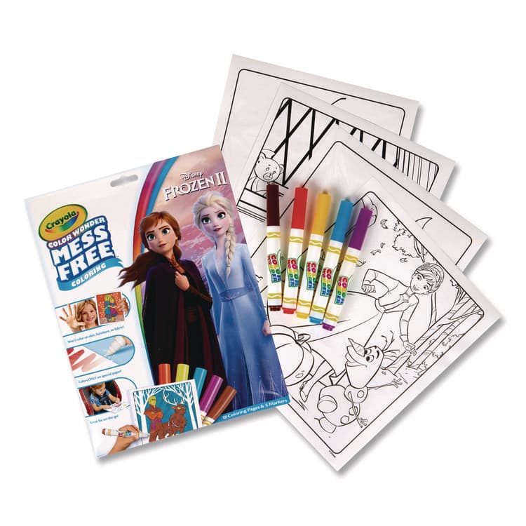 BINNEY & SMITH / CRAYOLA Disney Frozen 2 Color Wonder Kit, Includes Five Markers, Ages 3 and Up, 18 Pages (CYO757002)