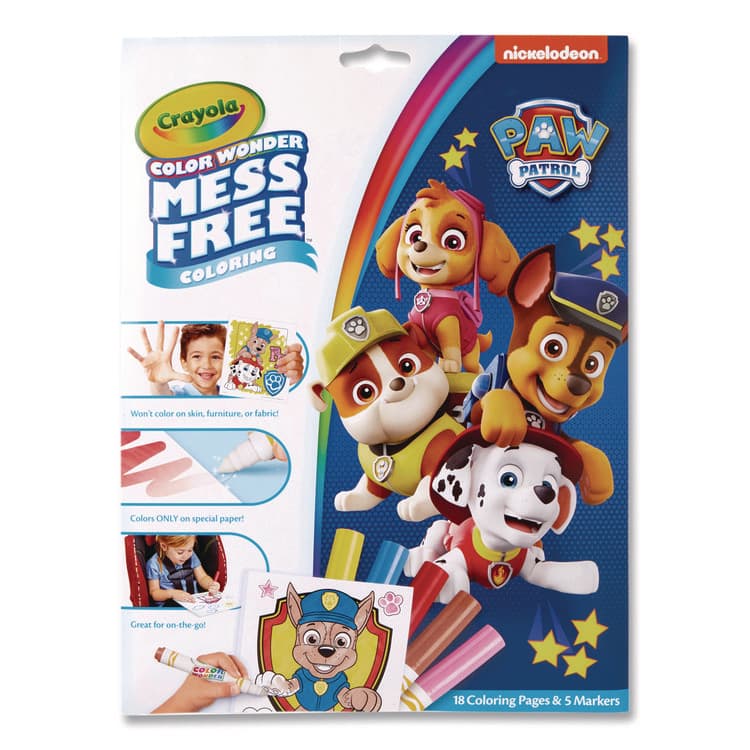 BINNEY & SMITH / CRAYOLA Nickelodeon Paw Patrol Color Wonder Kit, Includes Five Markers, Ages 3 and Up, 18 Pages (CYO757007) thumbnail 2