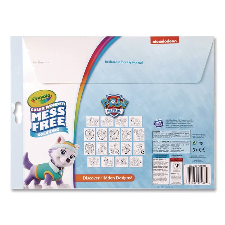 BINNEY & SMITH / CRAYOLA Nickelodeon Paw Patrol Color Wonder Kit, Includes Five Markers, Ages 3 and Up, 18 Pages (CYO757007) thumbnail 3