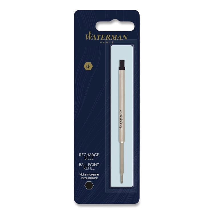 SANFORD Refill for Waterman Ballpoint Pens, Medium Conical Tip, Black Ink (WATS0944480)
