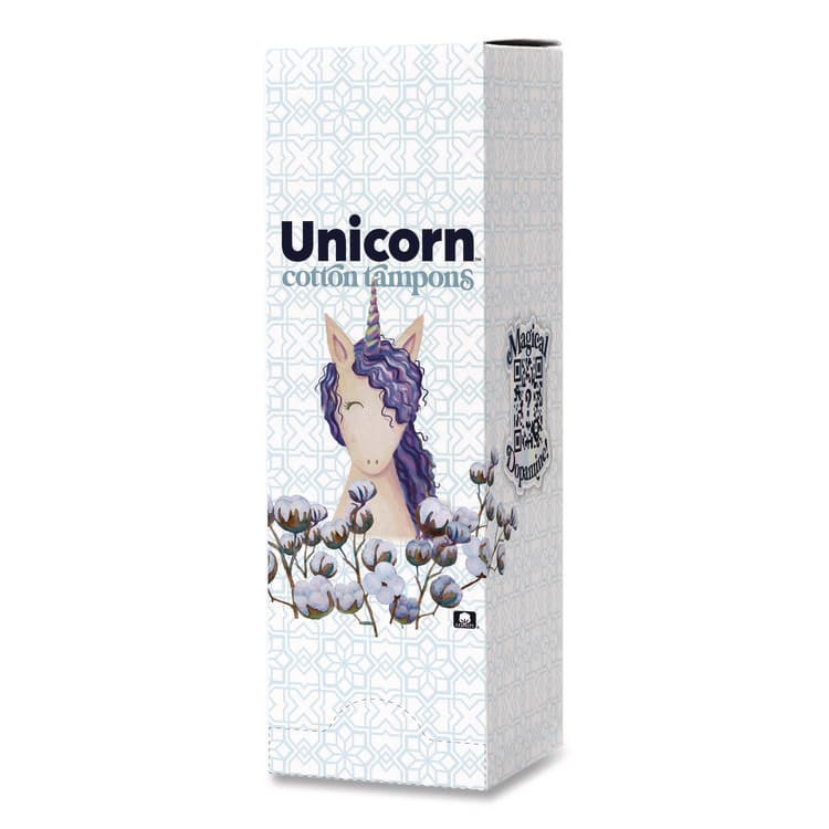 UNICORN Cotton Tampons, Regular Absorbency, 60/Box, 6 Boxes/Carton (WLBTOP08159)