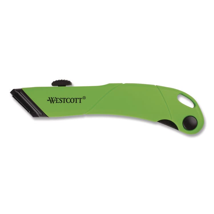 ACME UNITED CORPORATION Ceramic Safety Cutter with Fold-Out Film Cutter, Plastic Handle, Green (WTC00741)