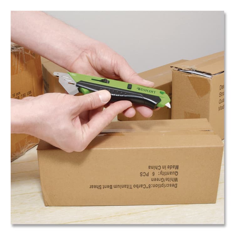 ACME UNITED CORPORATION Dual-Sided Ceramic Box Opener, ABS Plastic Handle, Green (WTC17920001) thumbnail 2
