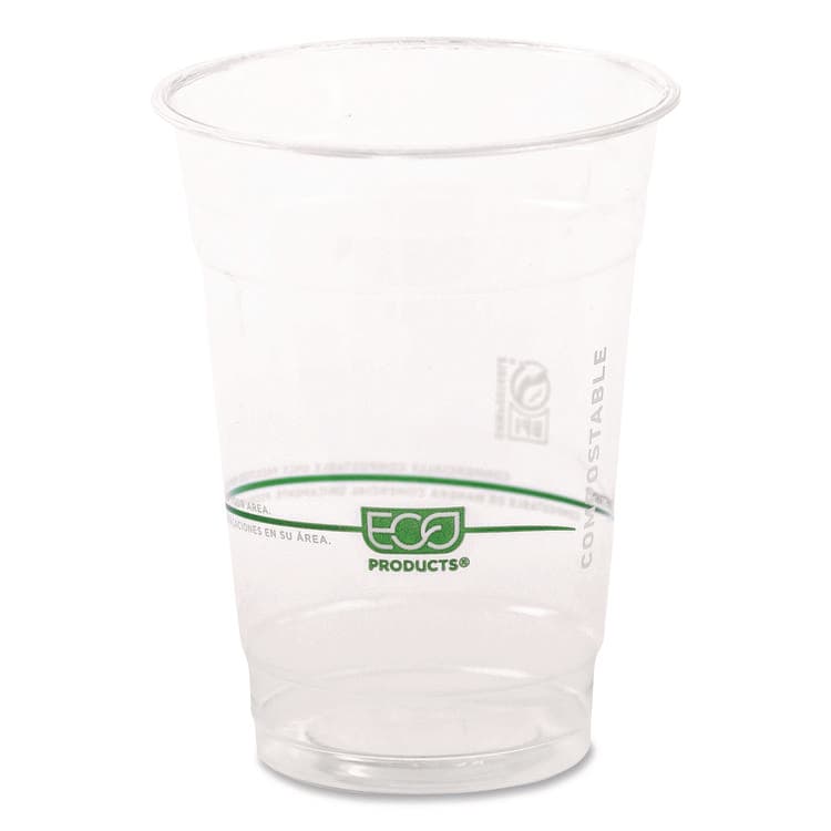 ECO-PRODUCTS,INC. GreenStripe Renewable and Compostable Cold Cups Convenience Pack, 16 oz, Plastic, Clear, 50/Pack (ECOEPCC16GSPK) thumbnail 3