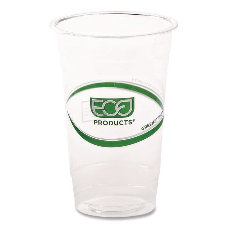 ECO-PRODUCTS,INC. GreenStripe Renewable and Compostable Cold Cups, 20 oz, Plastic, Clear, 50/Pack, 20 Packs/Carton (ECOEPCC20GS) thumbnail 3