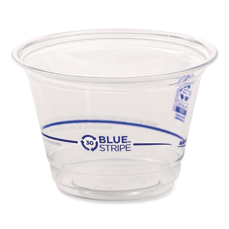 ECO-PRODUCTS,INC. BlueStripe 25% Recycled Content Cold Cups, 9 oz, Plastic, Clear/Blue, 50/Pack, 20 Packs/Carton (ECOEPCR9) thumbnail 3