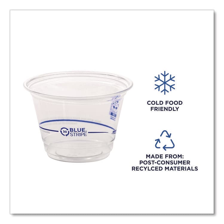 ECO-PRODUCTS,INC. BlueStripe 25% Recycled Content Cold Cups, 9 oz, Plastic, Clear/Blue, 50/Pack, 20 Packs/Carton (ECOEPCR9) thumbnail 4