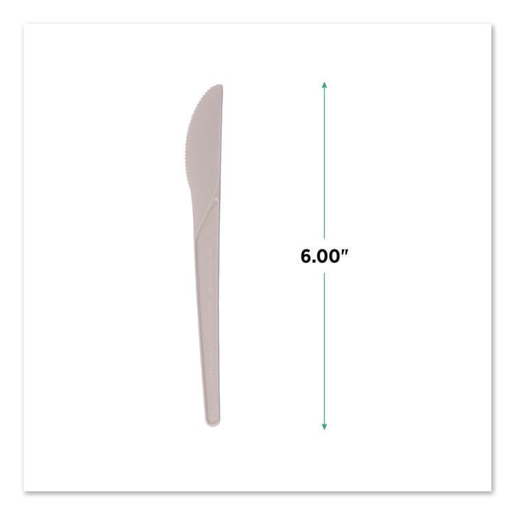 ECO-PRODUCTS,INC. Plantware Compostable Cutlery, Knife, Plastic, White, 1,000/Carton (ECOEPS011W) thumbnail 2