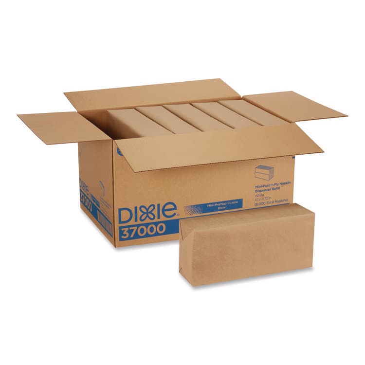 GEORGIA PACIFIC Mini MorNap Napkins, 1-Ply, Multilayer, 13 x 12, For Large Dispensers, White, 6000/Carton (GPC37000) thumbnail 3