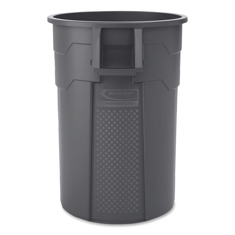 SUNCAST CORPORATION Injection Molded Utility Trash Can, 44 gal, Plastic/Resin, Gray (SUATCU44) thumbnail 3
