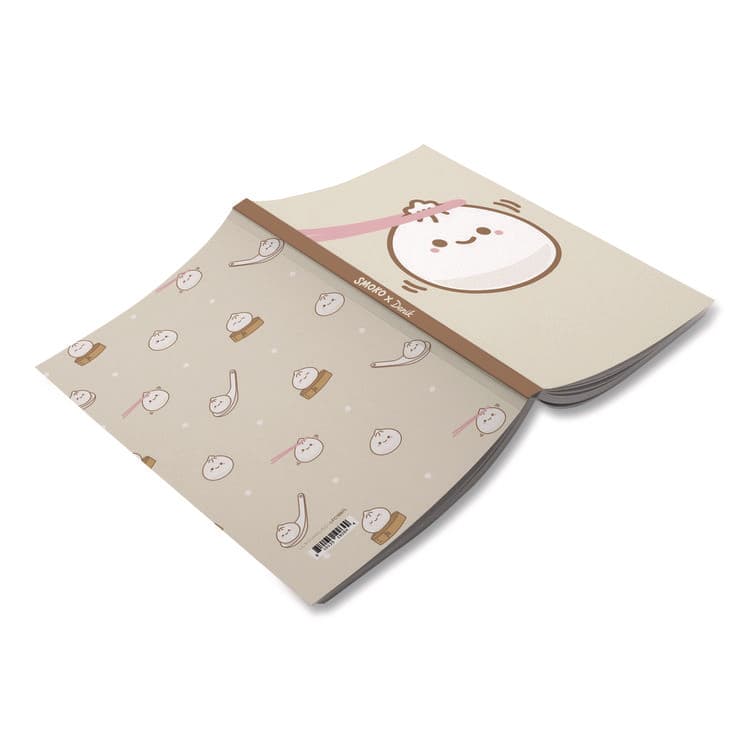DENIK Smoko Lil B Dumpling Layflat Notebook, 1-Subject, Medium/College Rule, Tan/White/Pink Cover, (72) 8 x 5 Sheets (DNKLFC1887L) thumbnail 2