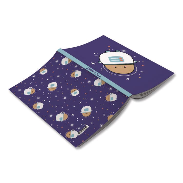 DENIK Smoko Astro Tayto Layflat Notebook, 1-Subject, Medium/College Rule, Blue/White/Tan Cover, (72) 8 x 5 Sheets (DNKLFC1893L) thumbnail 2
