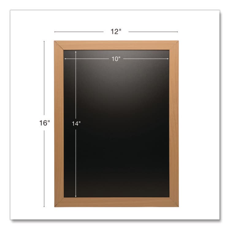 EXCELLO GLOBAL PRODUCTS Chalkboard Sign, Black Surface, Brown Frame, 12 x 16 (EXOEGPHD0514S) thumbnail 3