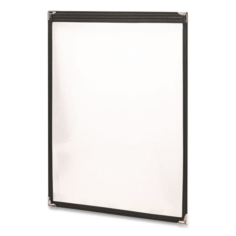 EXCELLO GLOBAL PRODUCTS Menu Holder For 11 x 17 Menus, Portrait Orientation, 11.7 x 18, Clear/Black/Silver (EXOSPLSMENU1117) thumbnail 4