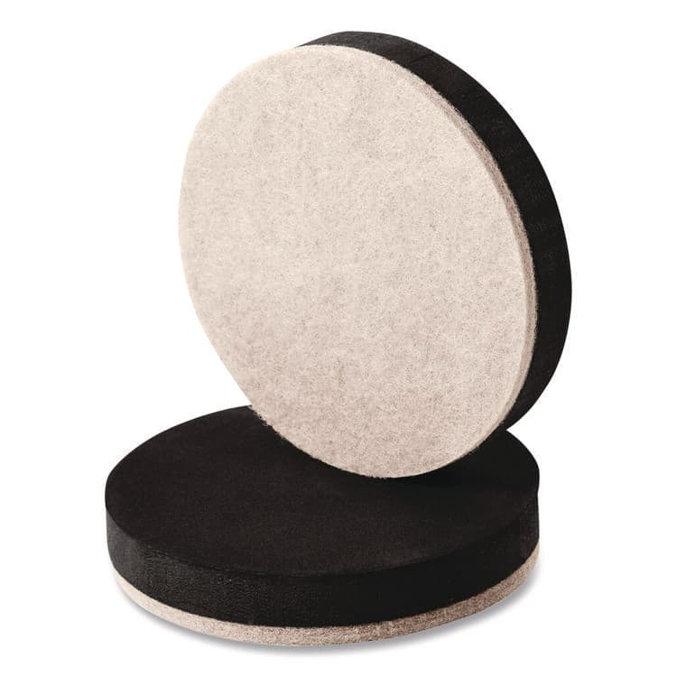 3M/COMMERCIAL TAPE DIV. Furniture Sliders, 3.5" dia, Black/Beige, 16/Pack (MMMSP674NA) thumbnail 4