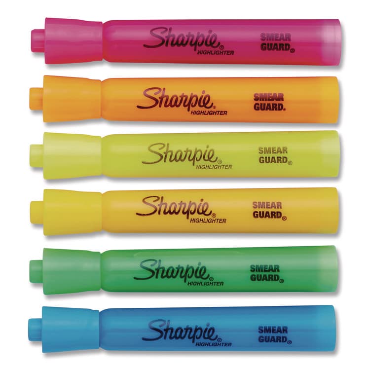 SANFORD Smear Guard Tank Highlighters, Assorted Ink, Chisel Tip, Assorted Barrel, 20/Pack (SAN25018) thumbnail 2