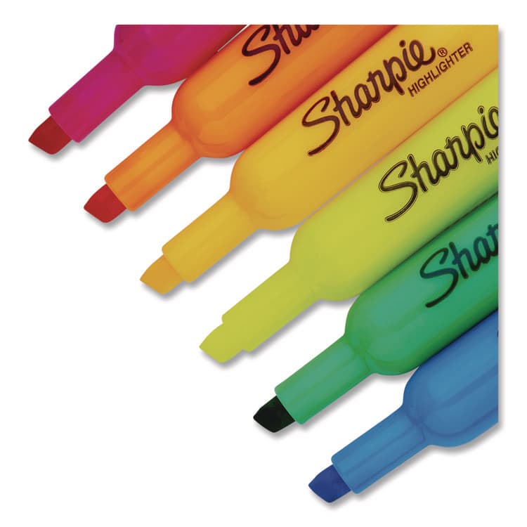SANFORD Smear Guard Tank Highlighters, Assorted Ink, Chisel Tip, Assorted Barrel, 20/Pack (SAN25018) thumbnail 3