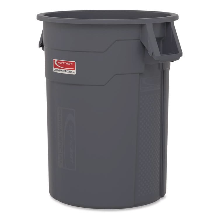 SUNCAST CORPORATION Injection Molded Utility Trash Can, 20 gal, Resin, Gray (SUATCU20)