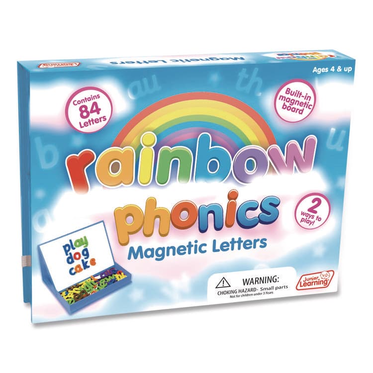 JUNIOR LEARNING Rainbow Phonics Magnetic Letters, Grades Pre-K to 2, 84 Pieces (JRL194)