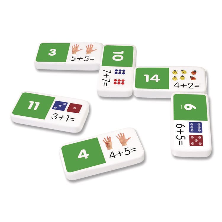 JUNIOR LEARNING Addition Dominoes, 1 to 2 Players, Grades K to 2, 28 Pieces (JRL481) thumbnail 2