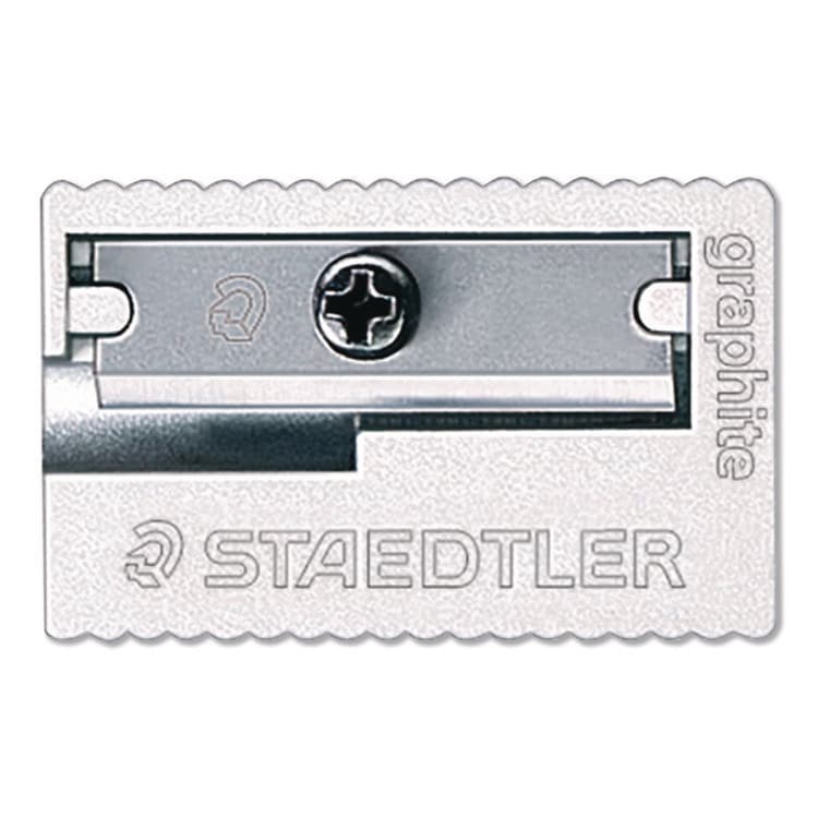 STAEDTLER, . Handheld Manual Pencil Sharpener, 2.95 x 4.72 x 0.79, Gray/Silver, 4/Pack (STD510581BKA6) thumbnail 2