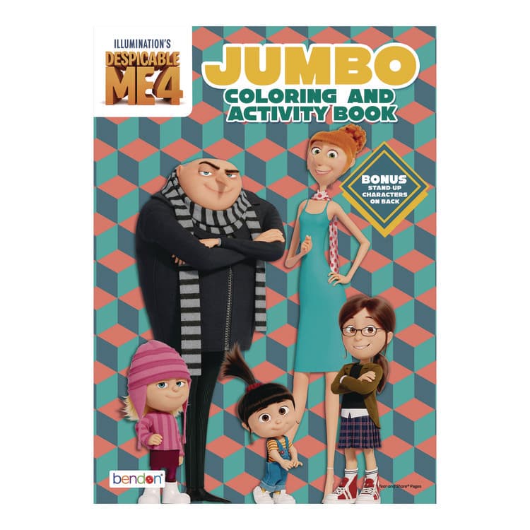 BENDON Despicable Me 4 Jumbo Coloring and Activity Book, Ages 3 and Up, 10.75 x 7.75 Sheets, 64 Pages (WLB60503)