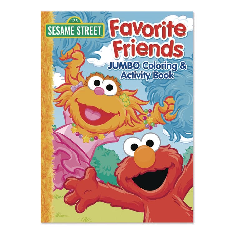 BENDON Sesame Street Favorite Friends Jumbo Coloring and Activity Book, Ages 3 and Up, 10.75 x 7.75 Sheets, 64 Pages (WLB417331)