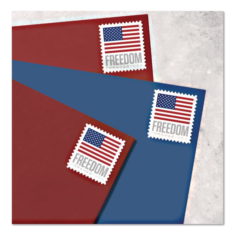 TONER FOR COPY&FAX,RIBBONS First-Class Forever Stamps, U.S. Flag, 20 Stamps/Book, 5 Books/Pack (WLBFOREVERFLAG5) thumbnail 4