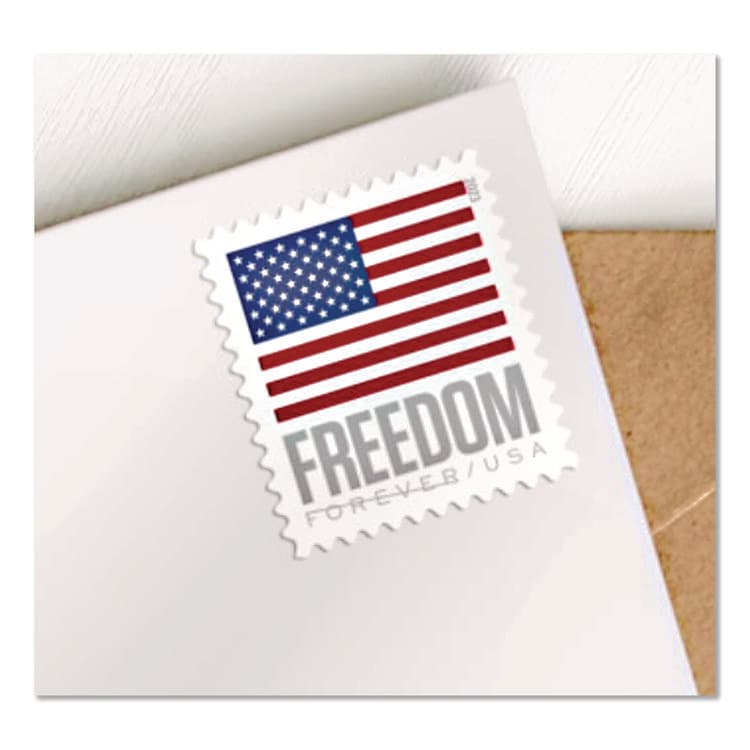 TONER FOR COPY&FAX,RIBBONS First-Class Forever Stamps, U.S. Flag, 20 Stamps/Book, 5 Books/Pack (WLBFOREVERFLAG5) thumbnail 3
