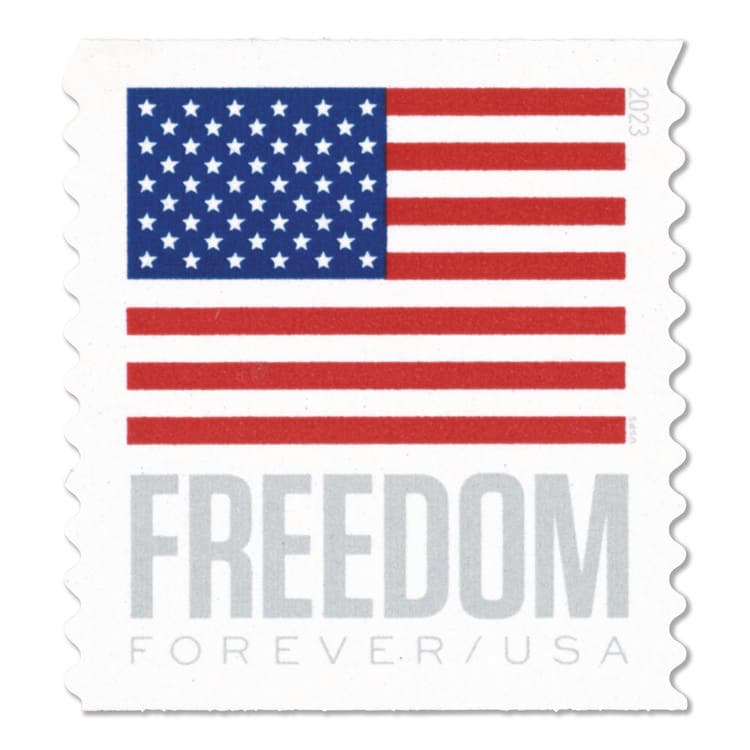TONER FOR COPY&FAX,RIBBONS First-Class Forever Stamps, U.S. Flag, 20 Stamps/Book, 5 Books/Pack (WLBFOREVERFLAG5) thumbnail 2