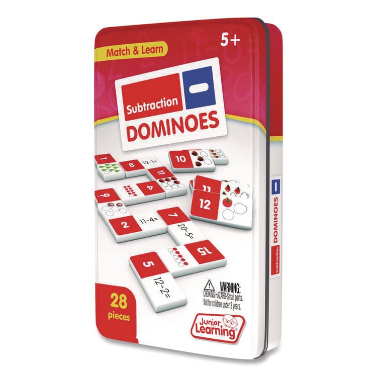 JUNIOR LEARNING Subtraction Dominoes, 1 to 2 Players, Grades K to 5, 28 Pieces (JRL482) thumbnail 2
