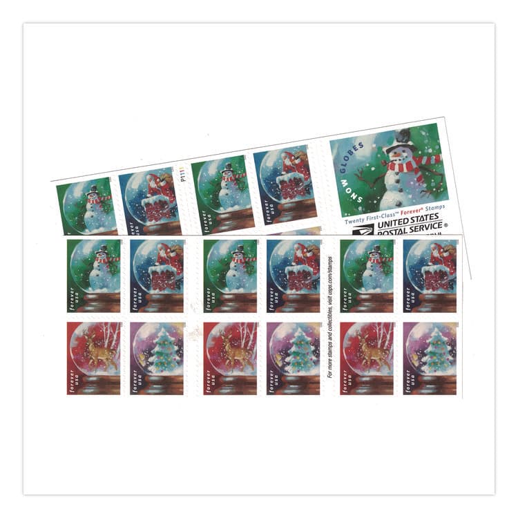 TONER FOR COPY&FAX,RIBBONS First-Class Forever Stamps, Holiday, 20/Book (WLBFOREVERHOLID)