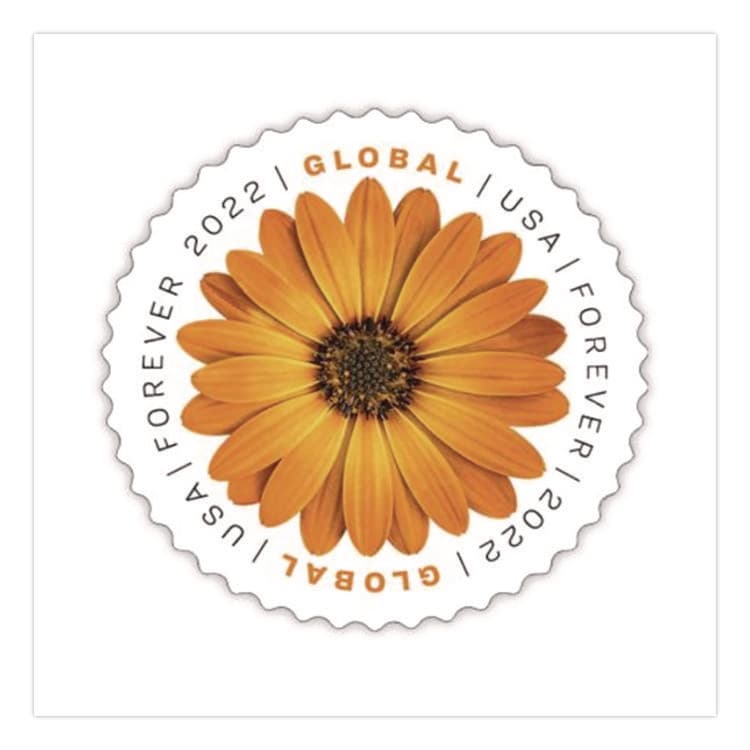 TONER FOR COPY&FAX,RIBBONS Global Forever Stamps, Floral, 10 Stamps/Sheet, 2 Sheets/Pack (WLBUSPS4EVGLOB) thumbnail 2