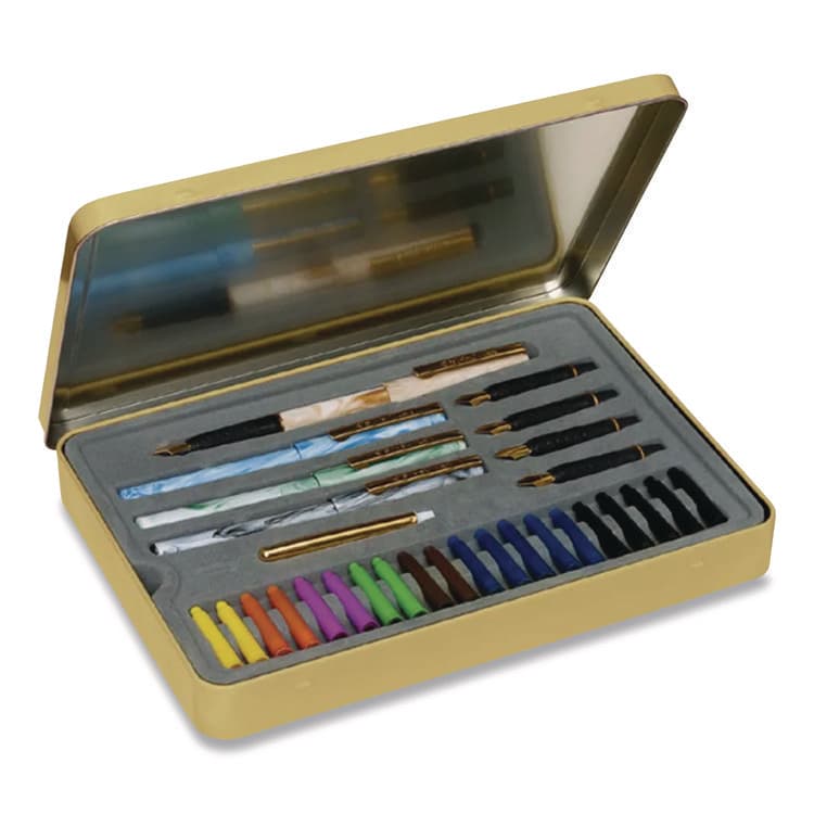 STAEDTLER, . Master the Art of Calligraphy Fountain Pen Set, 33 Pieces, (5) Nib Sizes, (7) Ink Colors, (4) Barrel Colors (STD899SM5NA) thumbnail 2