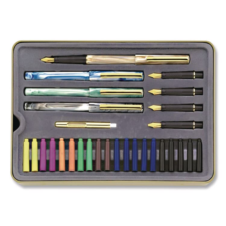 STAEDTLER, . Master the Art of Calligraphy Fountain Pen Set, 33 Pieces, (5) Nib Sizes, (7) Ink Colors, (4) Barrel Colors (STD899SM5NA) thumbnail 3