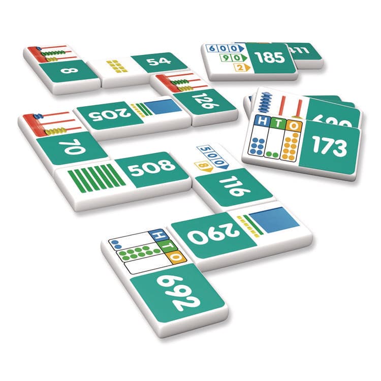 JUNIOR LEARNING Place Value Dominoes, 1 to 2 Players, Grades 1 to 7, 28 Pieces (JRL489) thumbnail 3