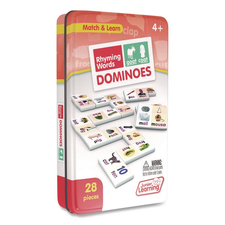 JUNIOR LEARNING Rhyming Words Dominoes, 1 to 2 Players, Grades Pre-K to 5, 28 Pieces (JRL490) thumbnail 2