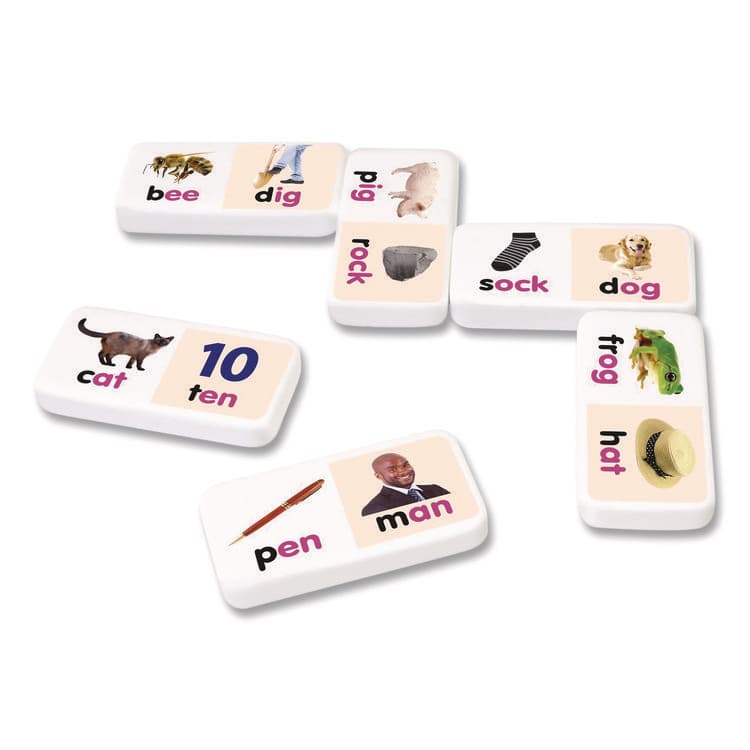 JUNIOR LEARNING Rhyming Words Dominoes, 1 to 2 Players, Grades Pre-K to 5, 28 Pieces (JRL490) thumbnail 3