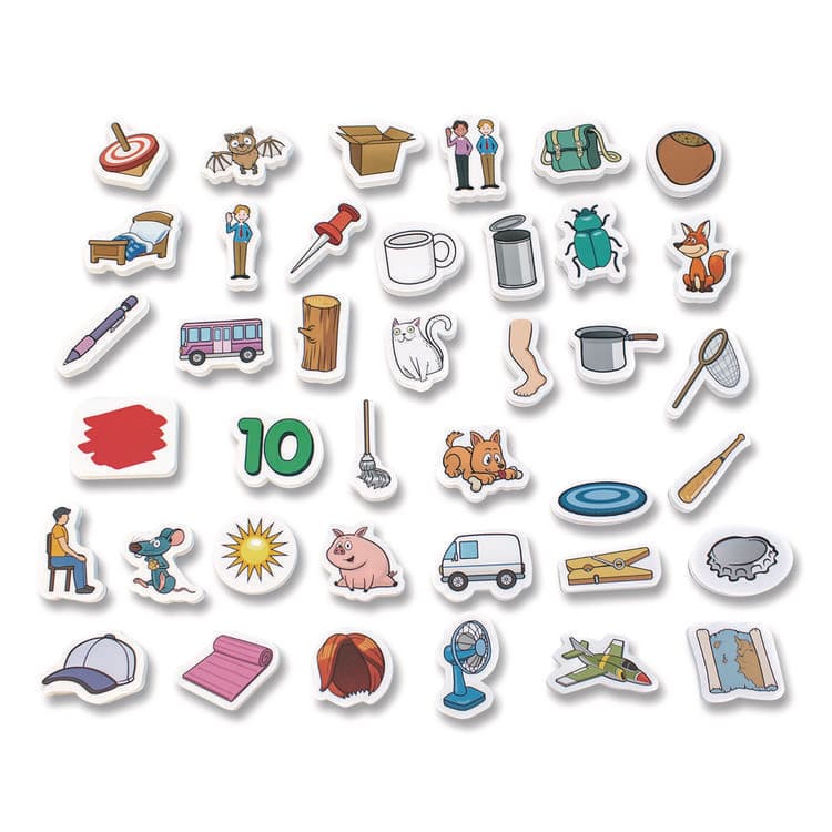 JUNIOR LEARNING Rainbow CVC Objects, +/- 1.6" Tall, Assorted Objects and Object Colors, White Background, 40 Pieces (JRL641) thumbnail 4