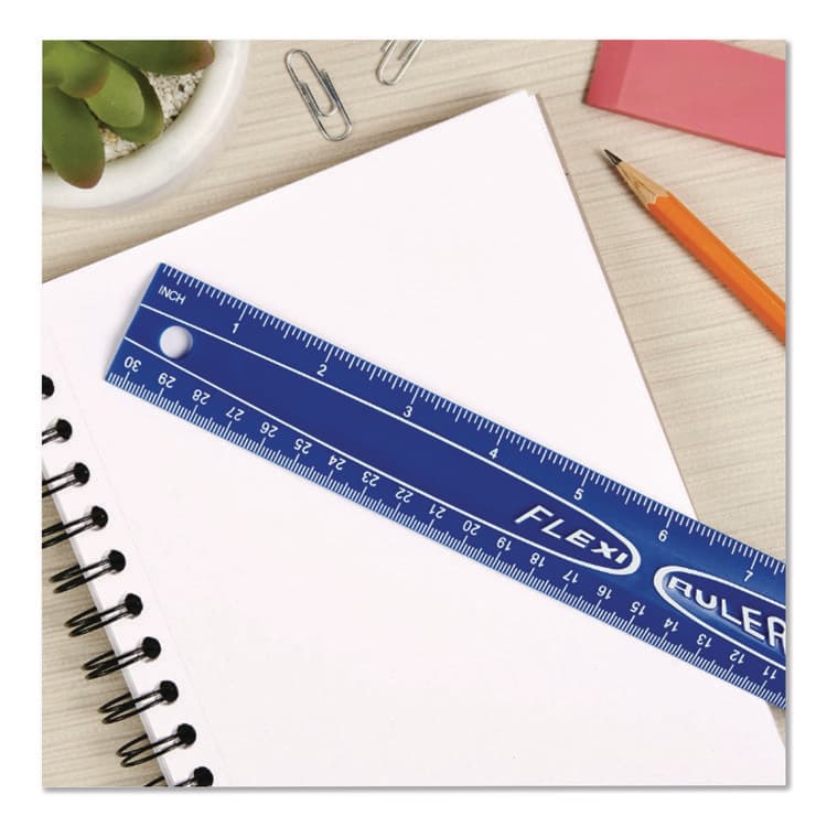 STANLEY BOSTITCH Lockermate Flexi Ruler, Standard/Metric, 12" Long, Blue (LCK01137BLUE) thumbnail 4