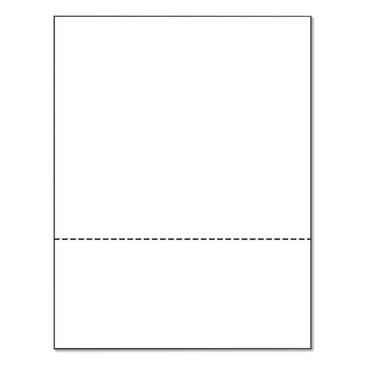 PARIS CORPORATION Perforated Paper, 92 Bright, Perforated 3.66" from Bottom, 8.5 x 11, White, 500 Sheets/Ream, 5 Reams/Carton (PWK04124P) thumbnail 2