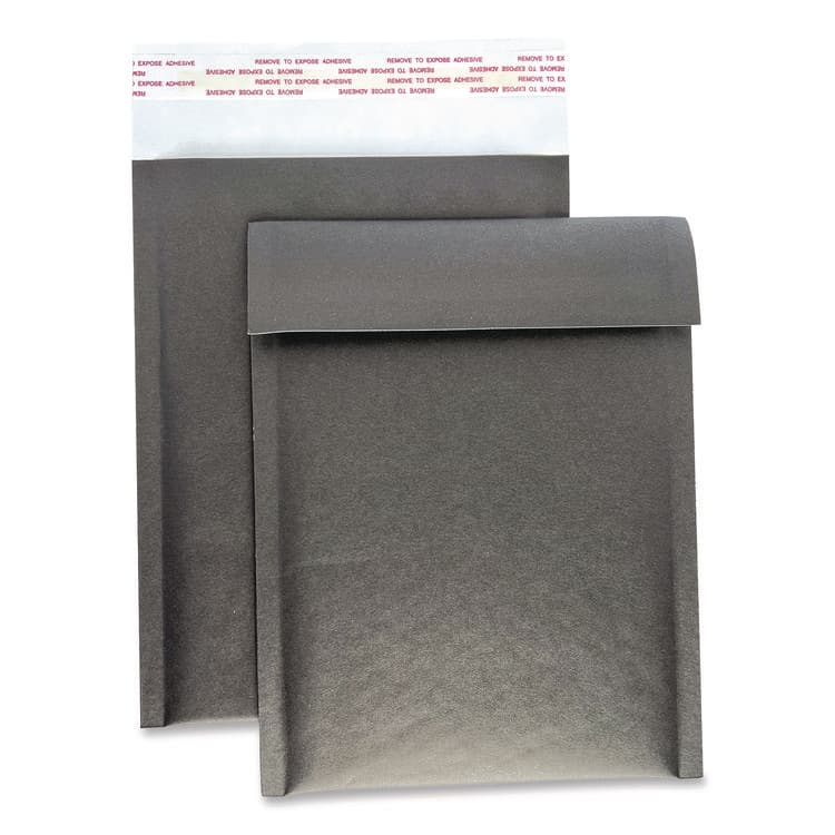 HAPPY MAIL DESIGNER SHIPPING Self-Sealing Bubble Mailer, 6 x 9, Black, 12/Pack (WLB245153) thumbnail 2