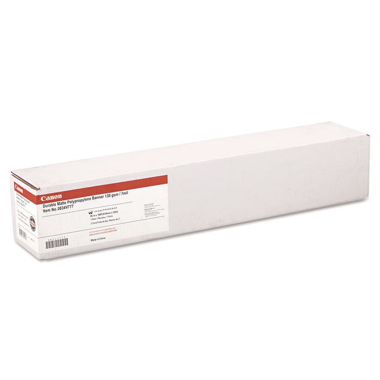 CANON USA, . Durable Matte Polypropylene Banner Paper, 2" Core, 7 mil, 24" x 100 ft, White (CNM0834V777)