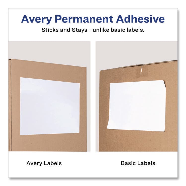 AVERY PRODUCTS CORPORATION White Shipping Labels-Bulk Packs, Inkjet/Laser Printers, 8.5 x 11, White, 500/Carton (AVE91200) thumbnail 3
