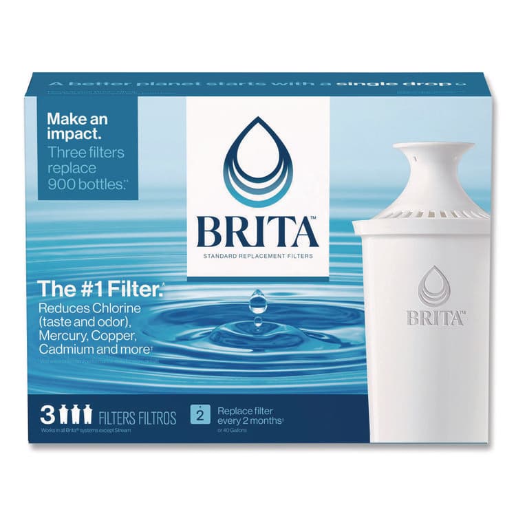 CLOROX SALES CO. Standard Replacement Filters for Pitchers, Made Without BPA, 3/Pack (CLO35503) thumbnail 2